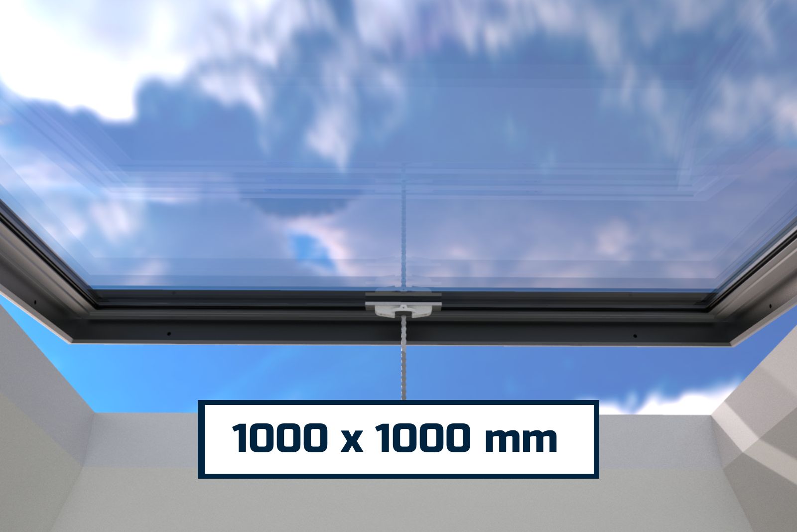 оpening_flat_glass_rooflight_bm_1000_x_1000_mm_product_image_new Opening Flat Glass Rooflight 1000 x 1000 mm - Image 1