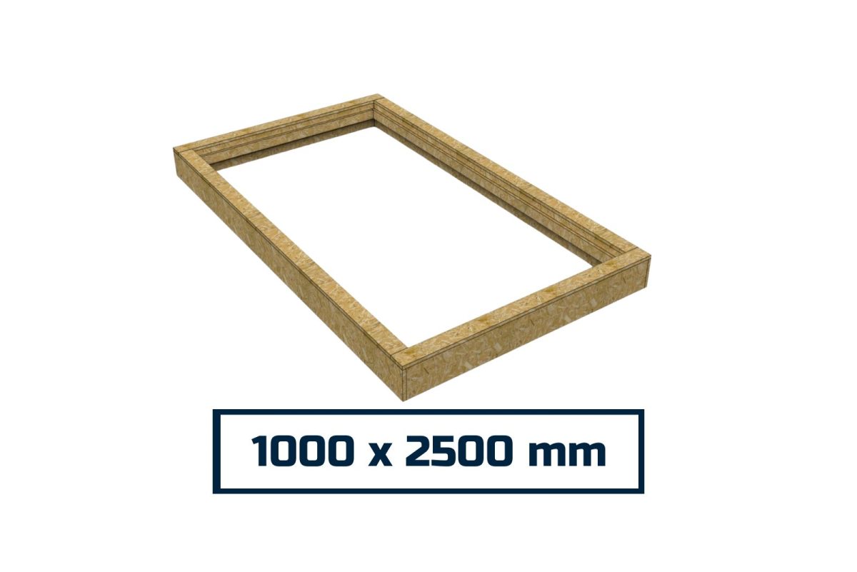 Insulated Upstand for Pitched Roof Skylight 1000 x 2500 mm - Image 1