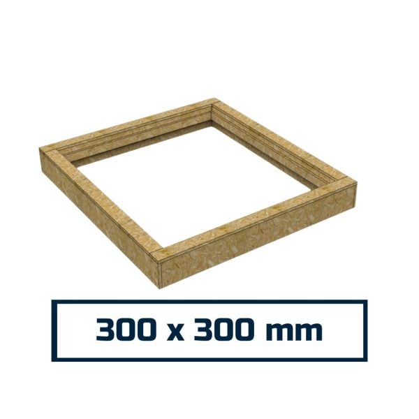 Insulated Upstand for Pitched Roof Skylight 300 x 300 mm