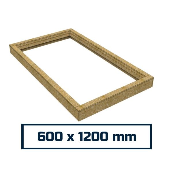 Insulated Upstand for Pitched Roof Skylight 600 x 1200 mm