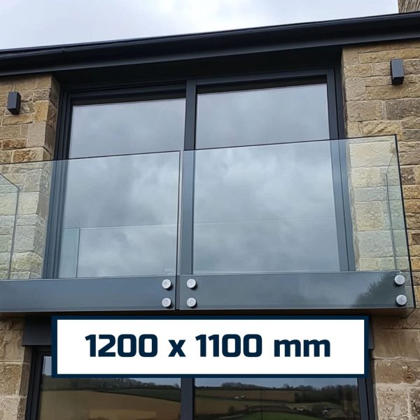 Juliet Balcony System with Glass Adapters 1200 х 1100 mm
