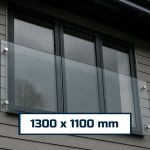 Juliet Balcony System with Glass Adapters 1300 х 1100 mm