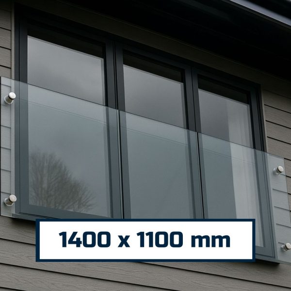 Juliet Balcony System with Glass Adapters 1400 х 1100 mm