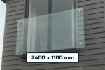 Juliet Balcony System with Glass Adapters 2400 х 1100 mm