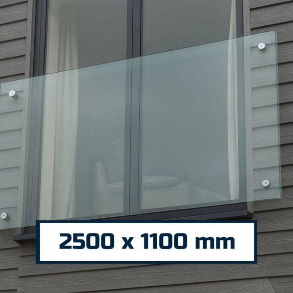 Juliet Balcony System with Glass Adapters 2500 х 1100 mm
