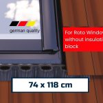 EDH Flashing for non-insulated ROTO Pitched Roof Window 74 x 118 cm