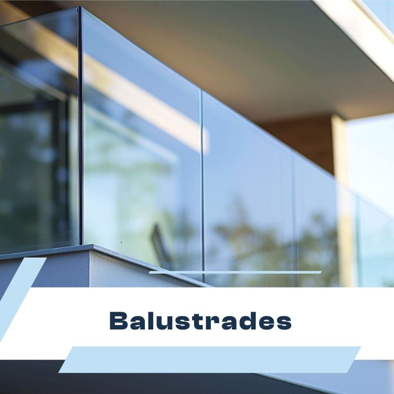 Frameless and inox glass balustrades for balconies and terraces by Skylights.co.uk