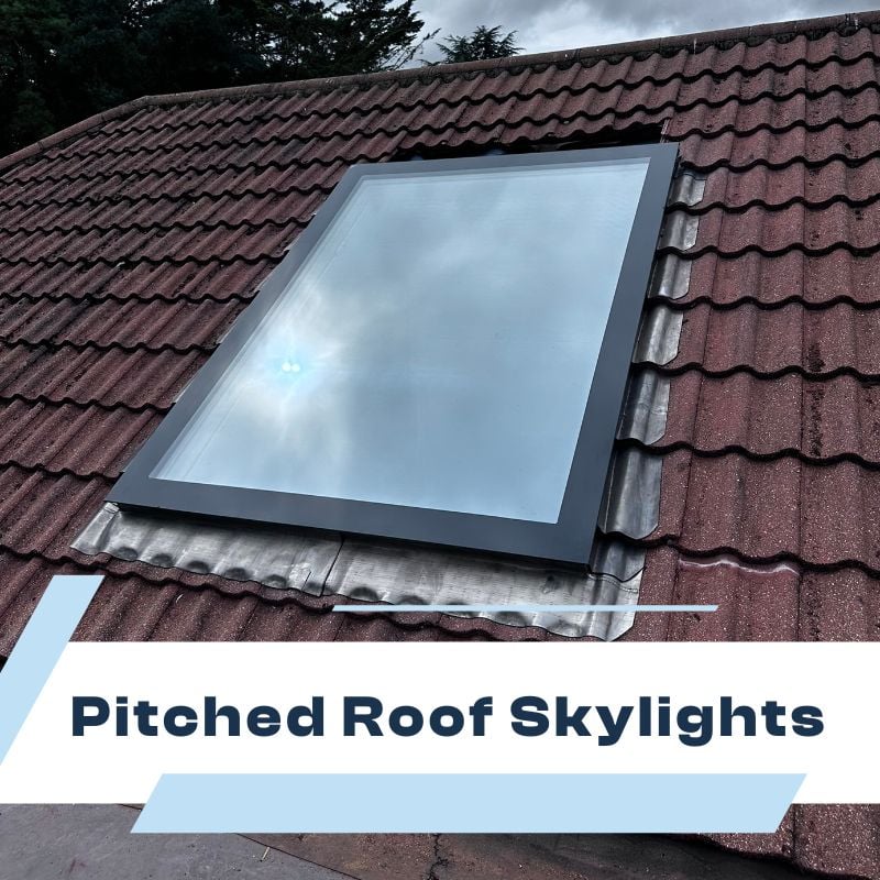 Triple-glazed pitched roof skylight for 6° to 45° roofs by Skylights.co.uk