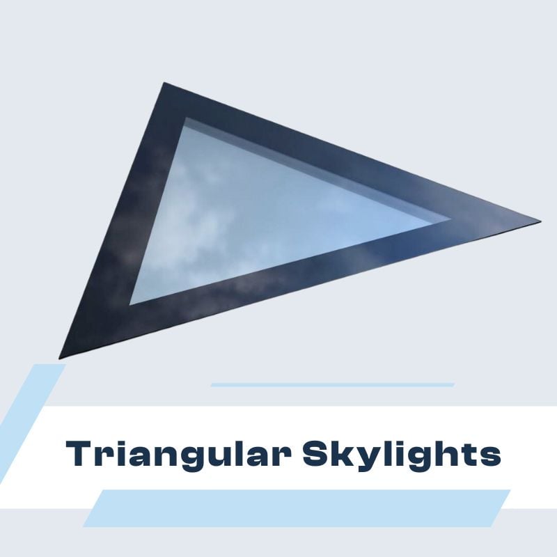 Triangular skylight with frameless self-cleaning glass by Skylights.co.uk