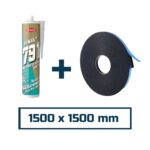 Installation kit for 1 x square roof lantern 1500 x 1500 mm