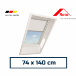 ZRV Manual Blackout Roller Blind White for ROTO window 74 х 140 cm