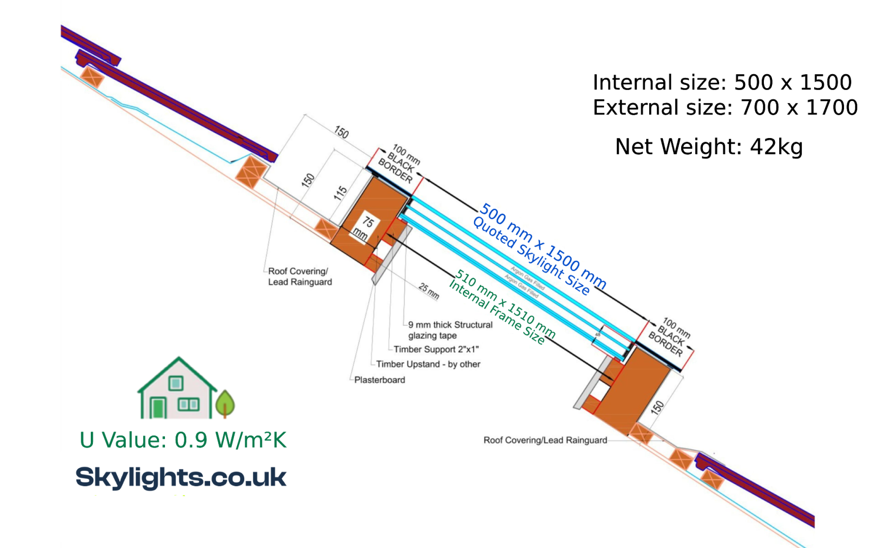 pitched-roof-skylight-window-drawing-description-regal-glass-500-x-1500-mm-new